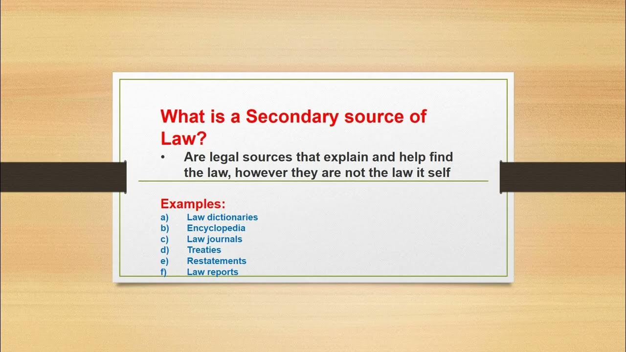 primary-and-secondary-sources-of-law-youtube