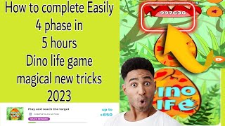 how to complete 4 phase Dino life game | Hindi Language tutorial 2023 screenshot 3