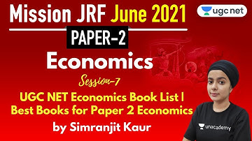 05:00 PM - JRF June 2021 Paper 2 | Simranjit Kaur | UGC NET Economics Book List & Best Books