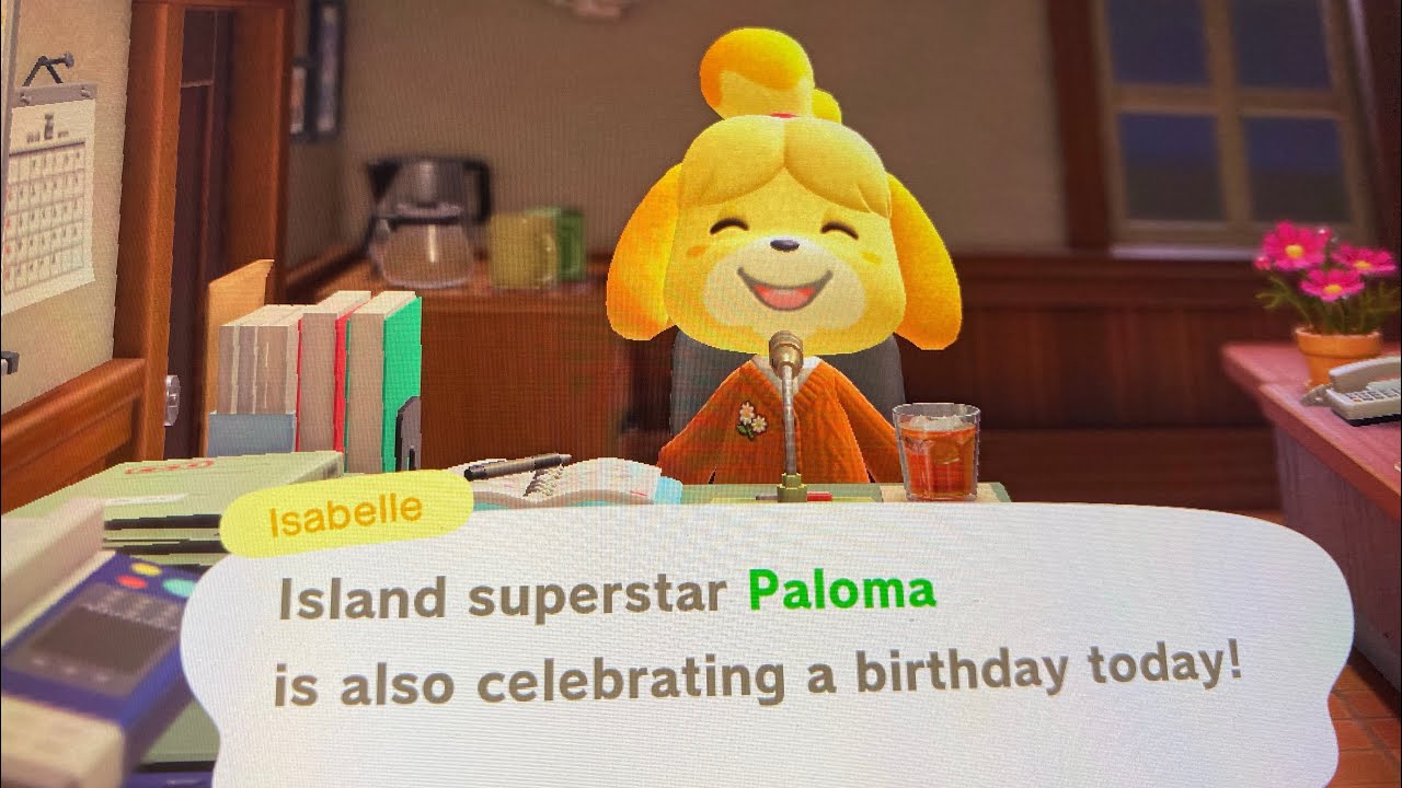 My birthday on Animal Crossing YouTube
