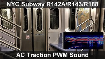 [Inductor-Recorded Traction Motor Sound モハラジオ録音] NYC Subway R142A/R143/R188 [ADtranz/Bombardier]