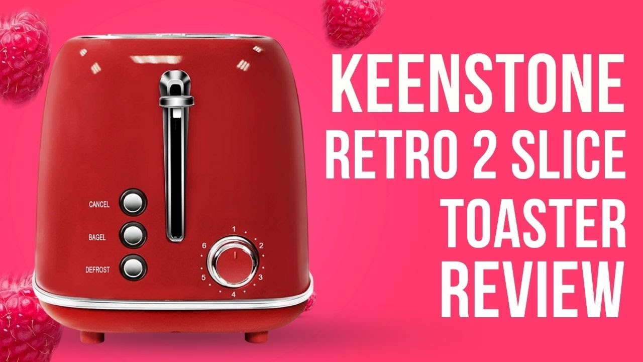 Keenstone 2 Slice Toaster Retro Stainless Steel Toaster, Green 