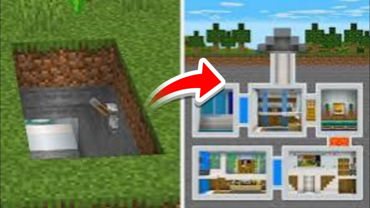 Minecraft: Modern Underground House Tutorial 😱😱 - YouTube