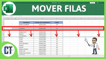 Como Mover Filas Completas en Excel