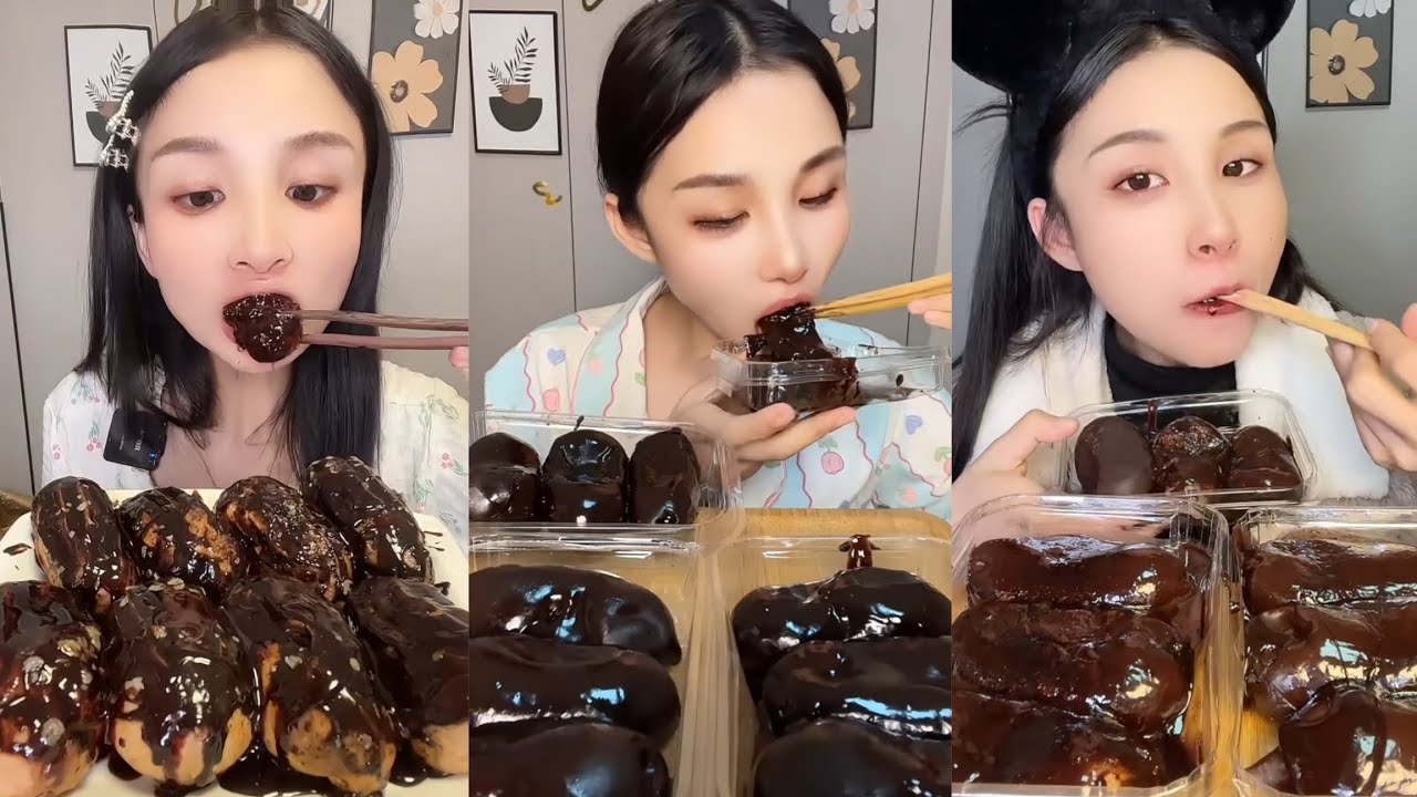 Eating Chocolate Cake & Brownie Desserts ASMR Mukbang | Rich Sweet ...