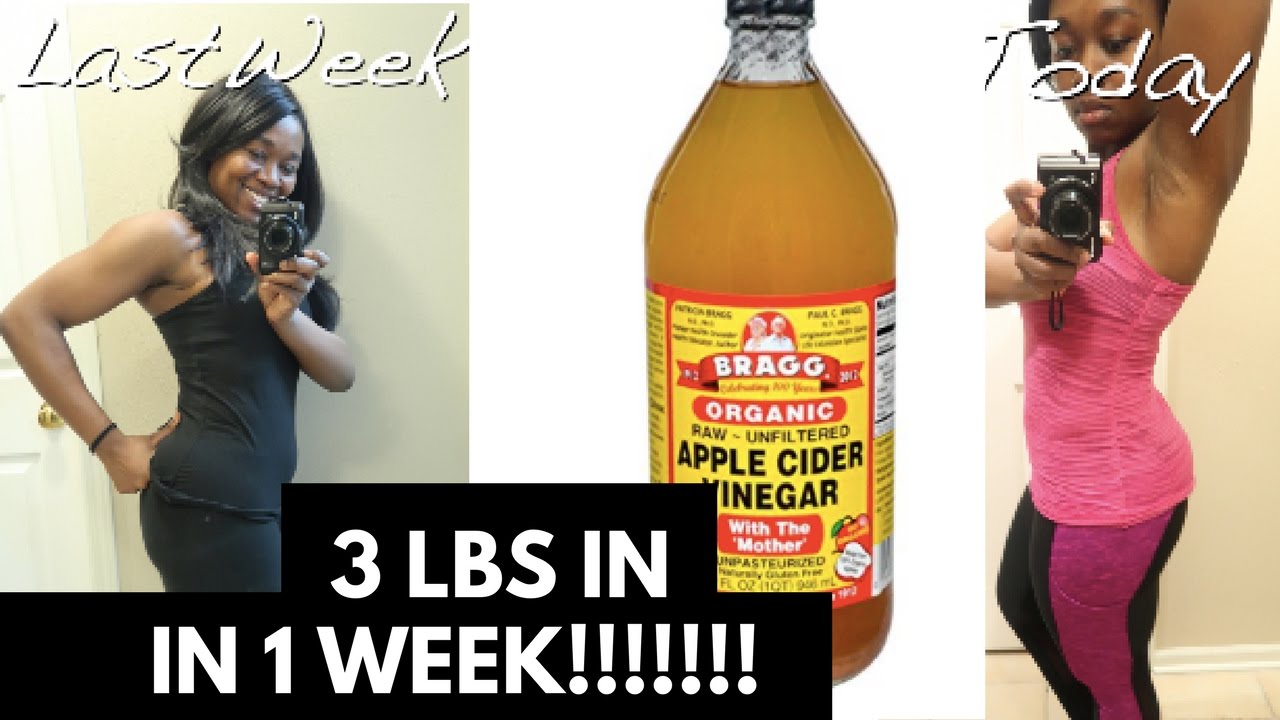Apple cider vinegar weight loss 1 week - YouTube