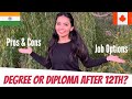 Degree or Diploma after 12th in Canada | Student Life in Canada | HONEST OPINION