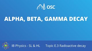 Alpha, Beta, Gamma Decay Ib Physics Slhl