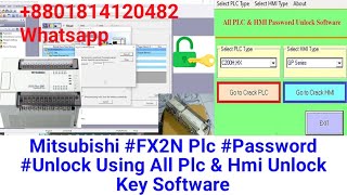 How to Unlock Mitsubishi FX2N PLC Password Using All PLC & HMI Unlock Key Software #FX2N #Passwor...