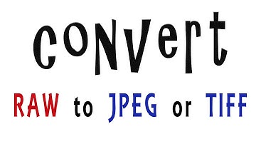 Convert RAW to JPEG or TIFF