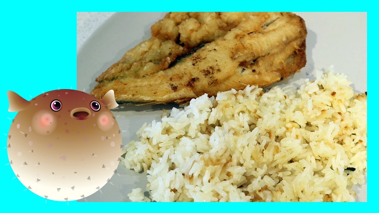 🍚FRIED RICE with Onion and CRISPY battered 🐟FISH fillet - EASY Recipe ...