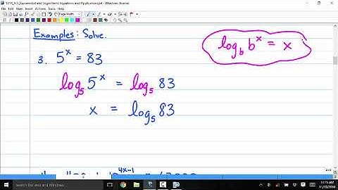 1314 4 5A Exponential and Log Equations and Applications