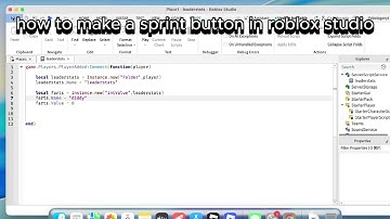 How to make a sprint button in roblox studio