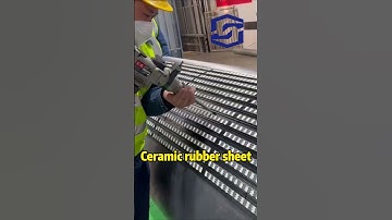 Rubber lagging of the pulleys of a mine conveyor system