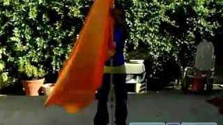 Single One Half Low Toss with a Color Guard Flag