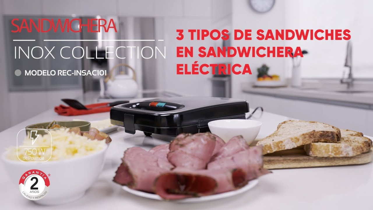 RECORD®️  Receta: 3 tipos de sándwich en Sandwichera Eléctrica 