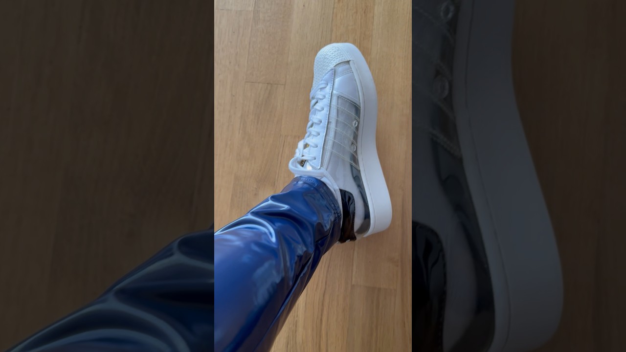 Adidas Ivy Park Latex Pant with transparent Superstar Sneaker
