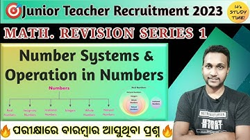 🎯JT , OTET 2023-24 || Number Systems & Operation in Numbers || MATHEMATICS REVISION SERIES 1 ||