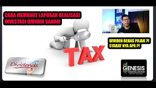 DIVIDEN SAHAM TAHUN 2021 BEBAS PAJAK ! GINI CARA LAPOR E-REPORTING INVESTASI-NYA 😉