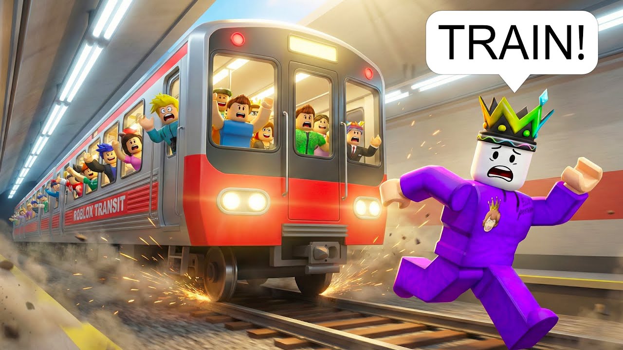 I'm in a Subway Tunnel on Roblox BUT a Subway Train Is Coming!