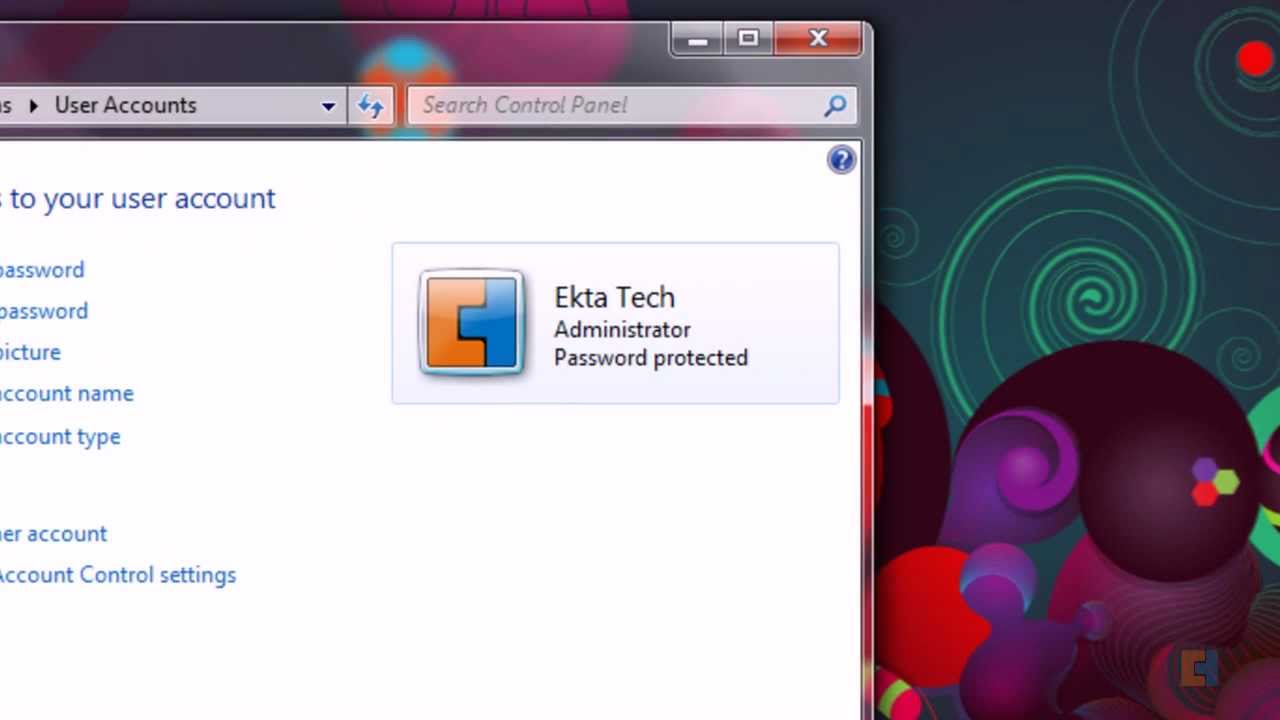User Accounts, Parental Control & UAC in Windows 7