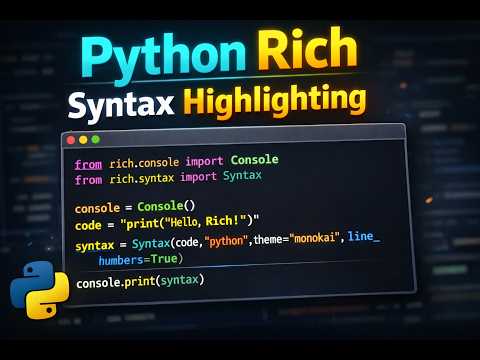 Python Rich: Highlight Syntax Like a Pro!