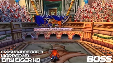 Crash Bandicoot 3 Warped Tiny Tiger Boss full episode in HD 1080p gameplay