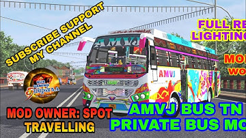 🎀🎀AMVJ TN PRIVATE BUS MOD UPCOMING LIGHTING TEST FULL REVIEW VIDEO SUBSCRIBE SUPPORT MY CHANNEL