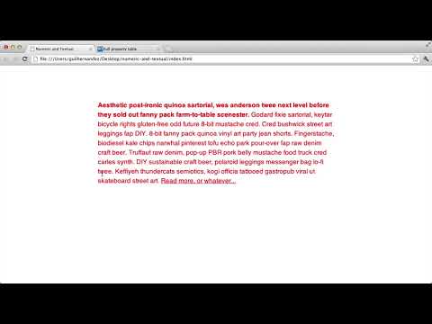CSS Foundations : Numeric and Textual Data Types