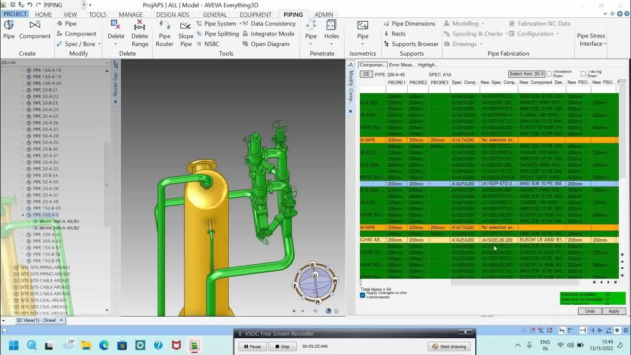 Aveva e3d piping tutorial basic commands part 3 youtube
