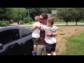 Daddy is home, boys emotional reaction - Military Homecoming