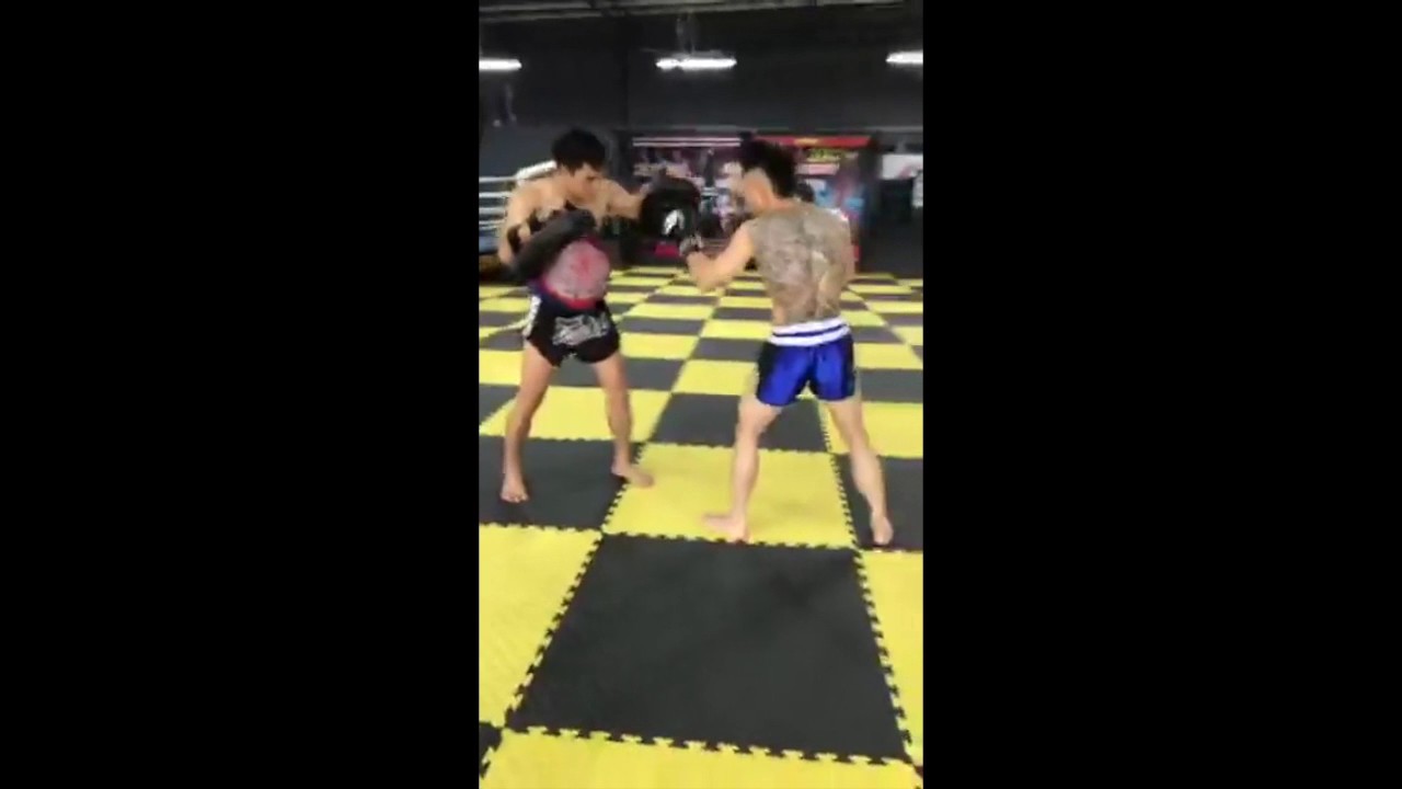 @OneThang training with coach @SongCOBRA at COBRA MuayThai | May 21, 2017