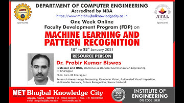 FDP on Machine Learning & Pattern Recognition (DAY-4, Session-2)