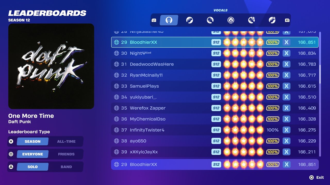 Fortnite Festival S12  - One More Time Flawless Vocals Expert Mode