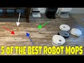 5 of the best mopping robots at same time vs dried stains  roborock dreame ecovacs smartmi lydsto