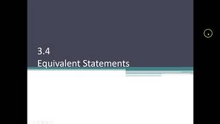 3 4 Equivalent Statements
