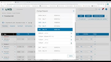 UKG-Kronos-Time Change Request Submission