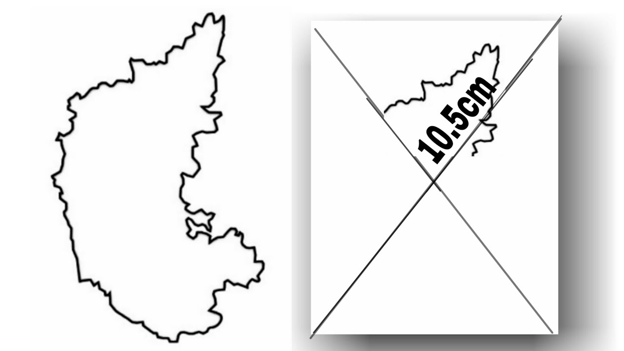 Easy karnataka map drawing