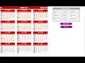 Team Performance Staff Duty Calendar in Excel