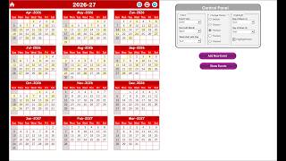 Team Performance Staff Duty Calendar in Excel