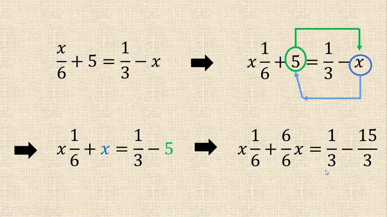 ecuaciones lineales con fracciones YouTube