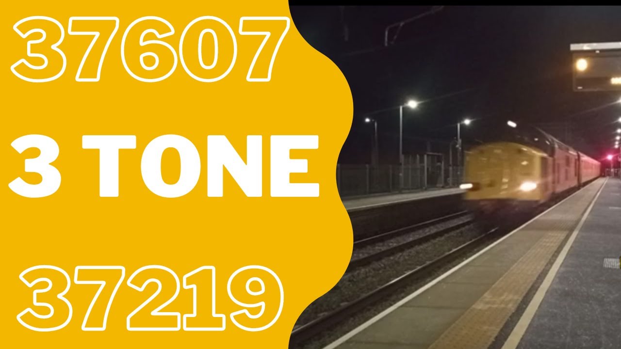 **3 TONE** 37607 + 37219 at Market Harborough 08/02/23 - YouTube