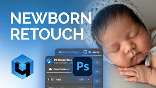 How to Retouch Newborn Baby Skin Naturally in Minutes | Retouch4me Photoshop Panel with AI Plugins