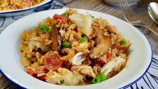 Super Easy Rice Cooker Kiam Peng • Chicken Cabbage Rice 咸饭 One Pot Chinese Savoury Rice Recipe