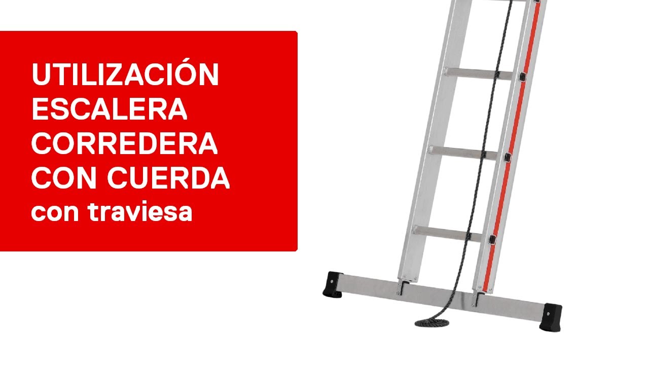 Escalera aluminio extensible a cuerda