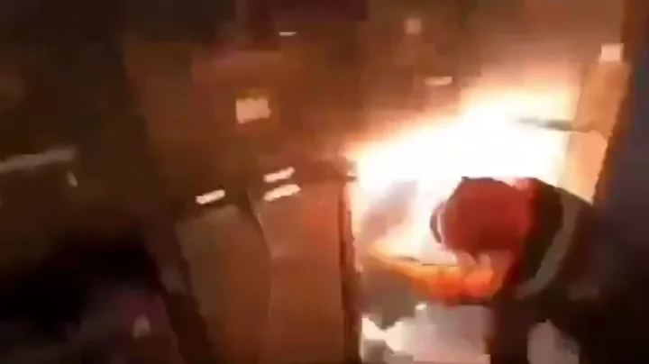 Arc flash explosion during rolling of HV breaker into the panel.