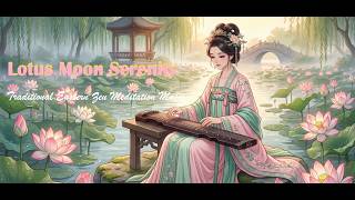 Lotus Moon Serenity 🌸 Traditional Eastern Zen Meditation Music | Guqin & Bamboo Flute