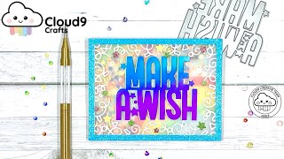 Rainbow Shaker Card feat. Lawn Fawn Giant Make A Wish (Cloud9 Crafts)