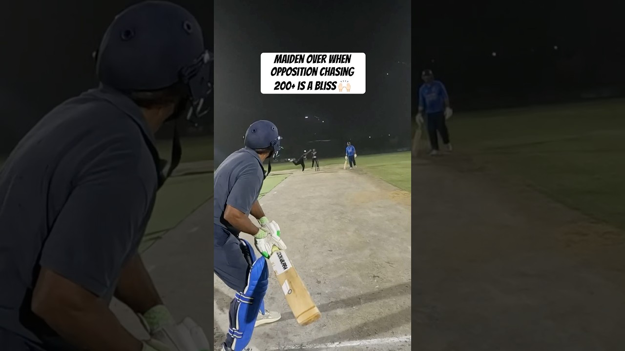Maiden Over when chasing 200+ target 🥵😏 