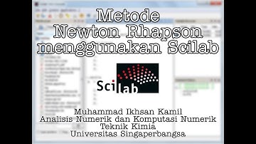 (85) 4.4.2 | f(x) = e^x - x -2, iterasi Newton Raphson menggunakan Scilab